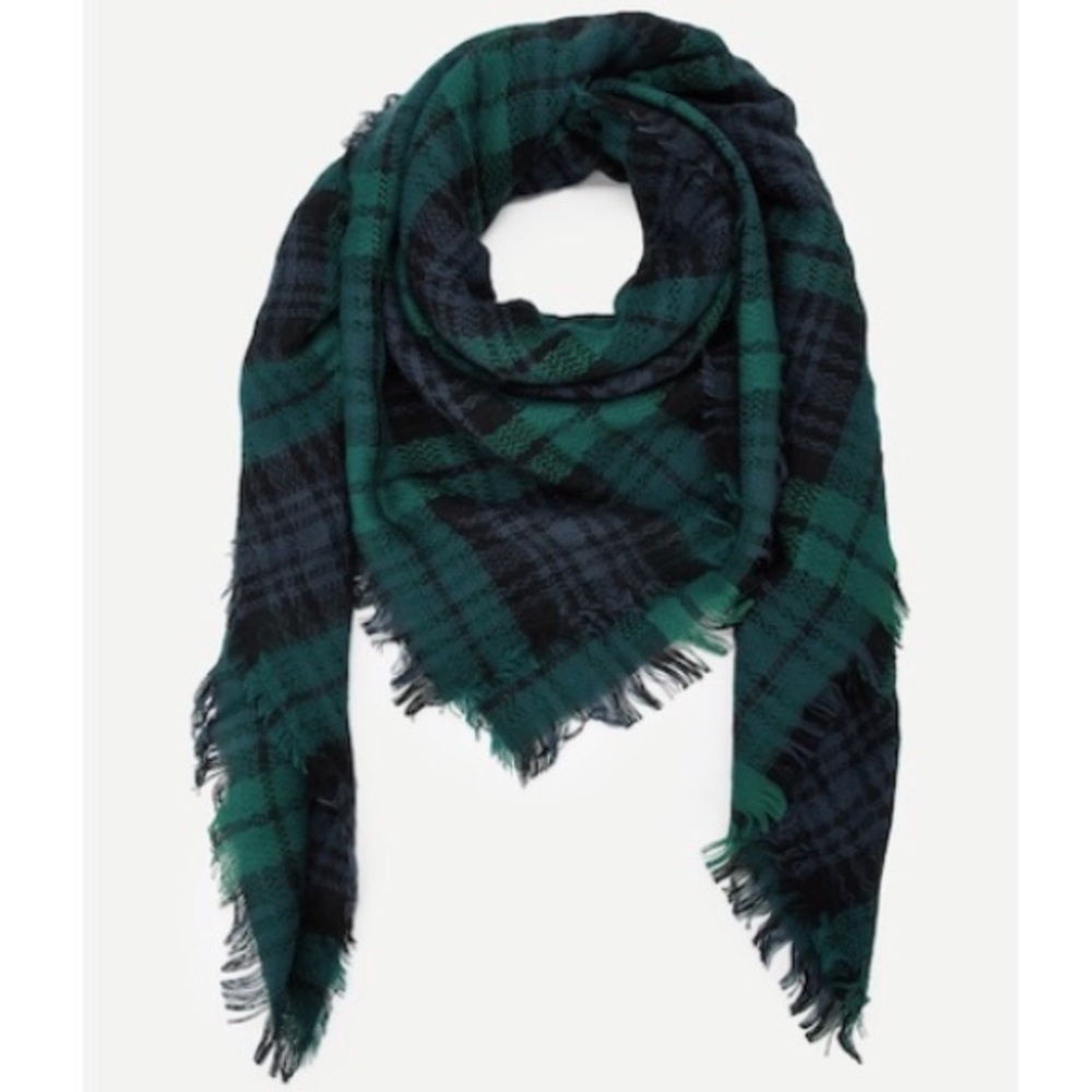 1 LEFT! Cozy Oversized Plaid Blanket Scarf Wrap - Picture 2 of 3